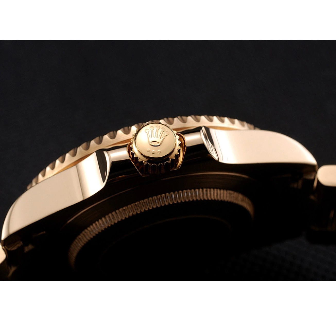 Aaa replica watch Markings With Case Yellow Swiss Diamond Black Dial Gold Submariner Bracelet Bezel Rolex Gold And 0530